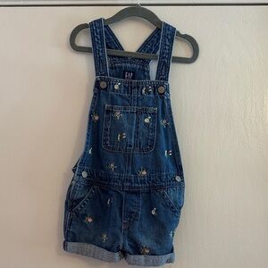 GAP Kids Denim Overalls with Floral Details
